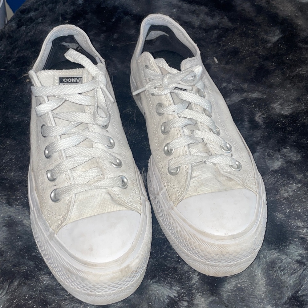Converse Canvas Sneakers in Cream